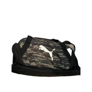 Puma Training Black Gray Camo Duffel Bag 20"x10"x10"